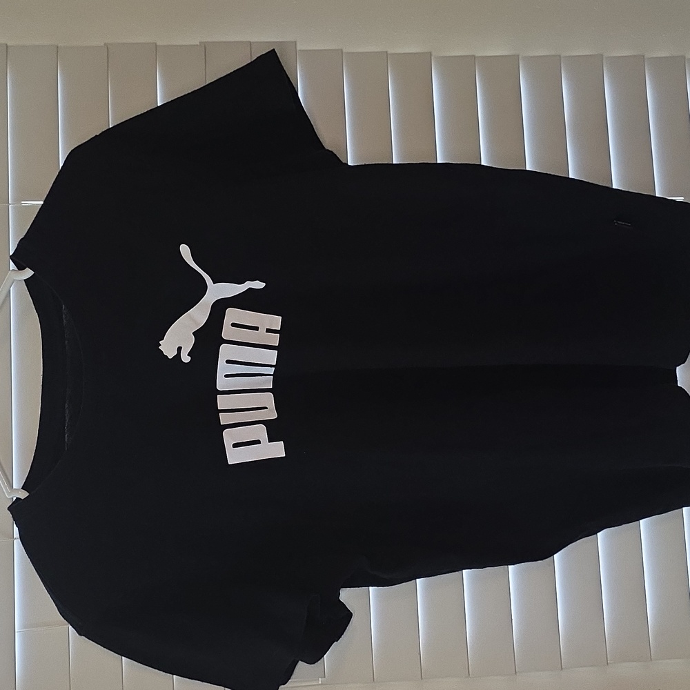 Puma Graphic Tshirt Basic Tee Sports Logo Activewear Women's Large